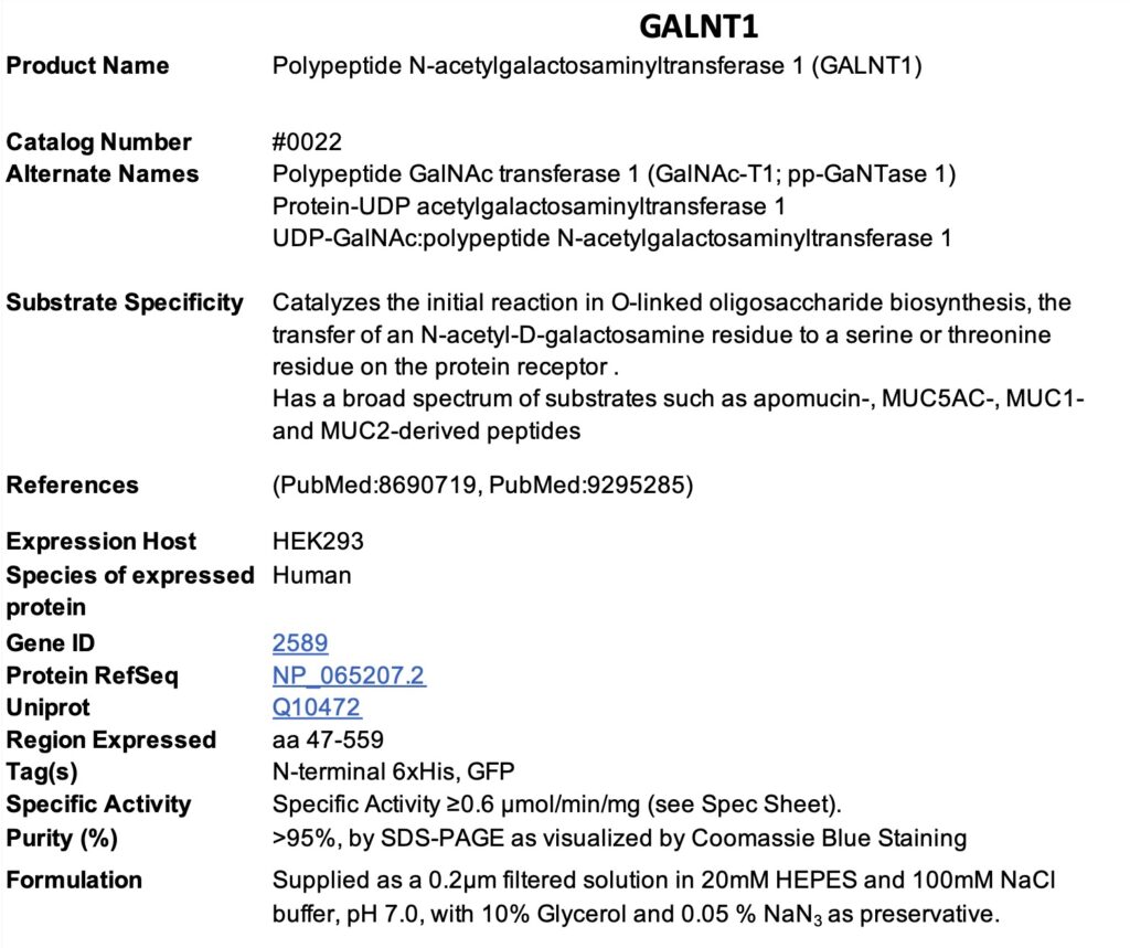 Product data sheet for GALNT1