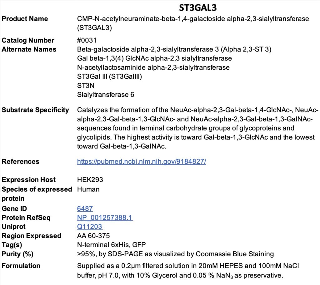 Product data sheet for ST3GAL3